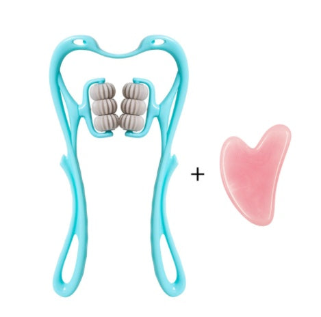 Six Wheel Neck Massager Roller – Multifunctional Manual Massage Tool
