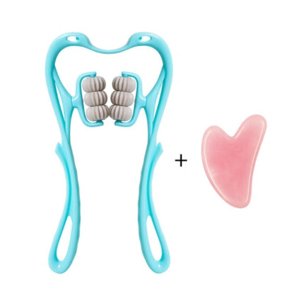Six Wheel Neck Massager Roller – Multifunctional Manual Massage Tool