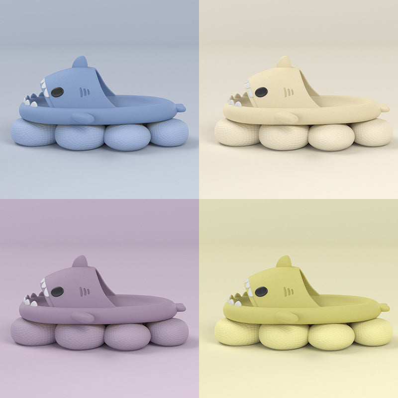 Cartoon Shark Slippers  Funny Soft Indoor & Outdoor Shoes for Couples