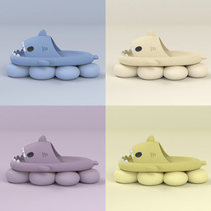 Cartoon Shark Slippers  Funny Soft Indoor & Outdoor Shoes for Couples