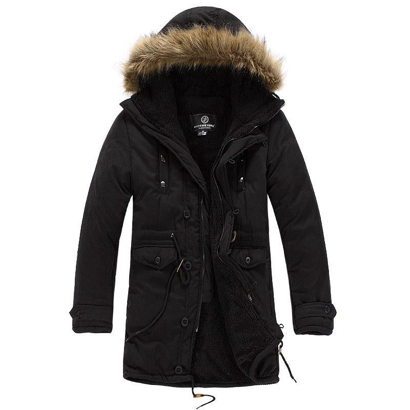 Men’s Warm Winter Overcoat – Cotton Parka Jacket UK