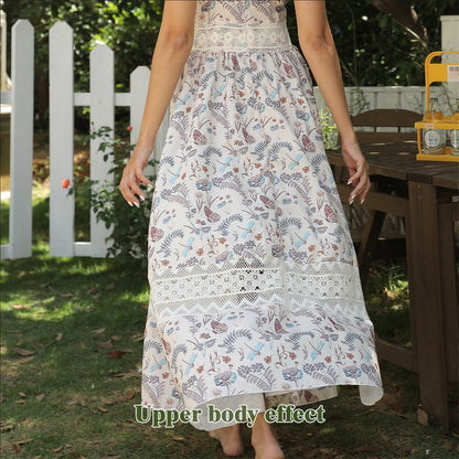 Women’s Sleeveless Suspender Floral Dress