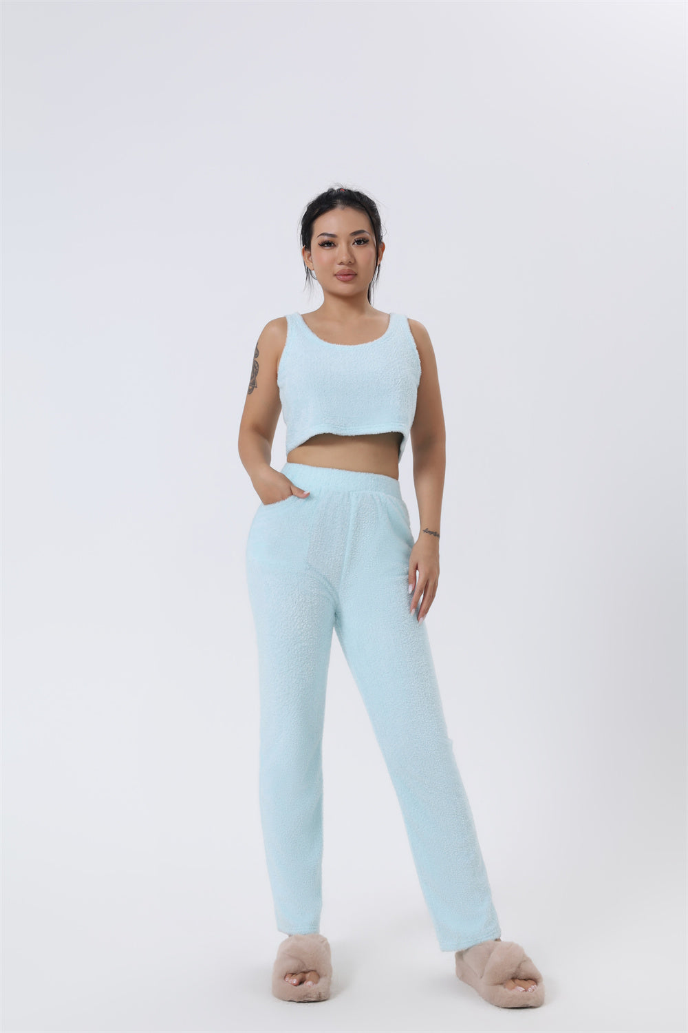 Women’s Cozy 3 Piece Pajama Set – Warm Lounge Wear Matching Set