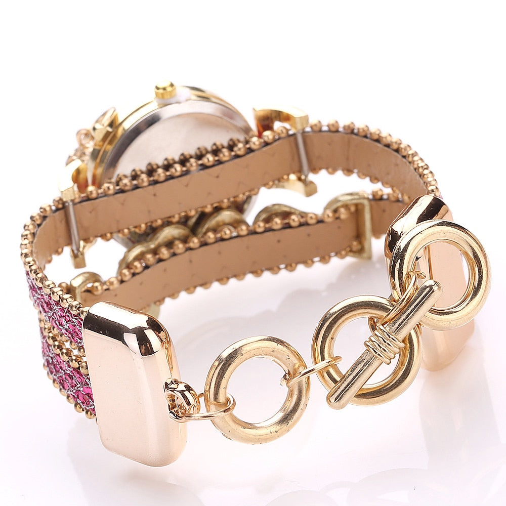FanTeeDa Women’s Rhinestone Bracelet Watch – Fashion Quartz Wristwatch