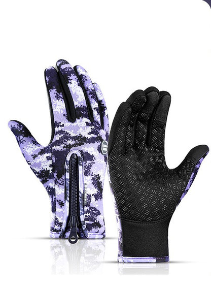 Winter Touch Screen Motorcycle Gloves – Waterproof Fleece Riding Gloves