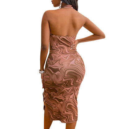 Women’s Halterneck Dress – Open Back Summer Dress