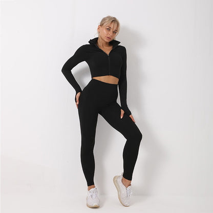 3-Piece Women’s Gym Set | Seamless Yoga Leggings & Sports Bra