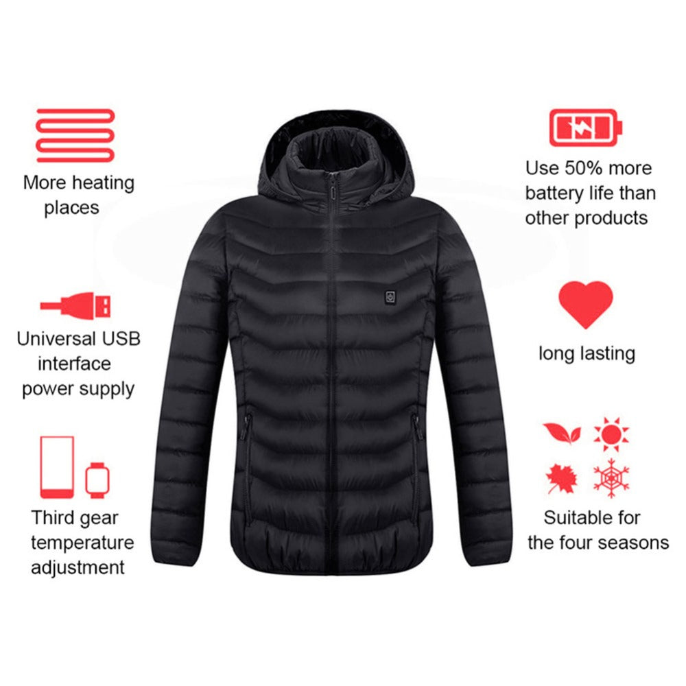 Men’s USB Heated Jacket – Electric Thermal Winter Heating Coat