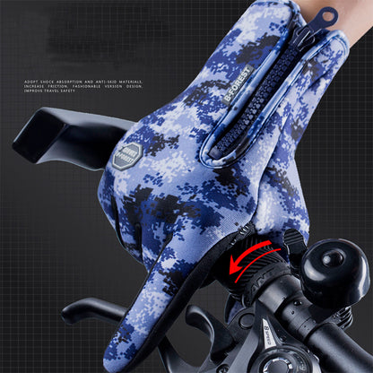 Winter Touch Screen Motorcycle Gloves – Waterproof Fleece Riding Gloves