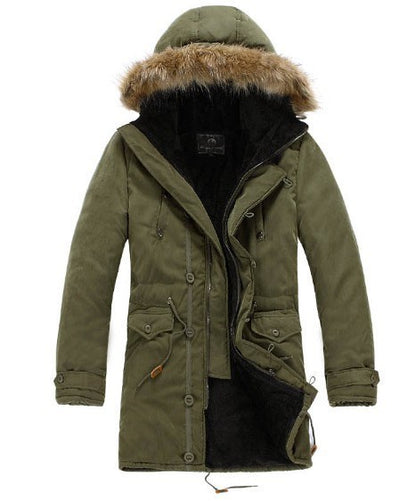 Men’s Warm Winter Overcoat – Cotton Parka Jacket UK