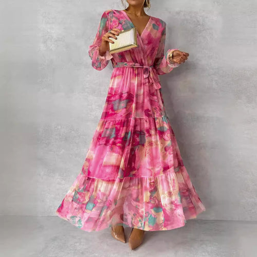Women’s Floral Chiffon Maxi Dress