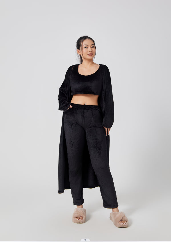 Women’s Cozy 3 Piece Pajama Set – Warm Lounge Wear Matching Set