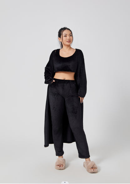 Women’s Cozy 3 Piece Pajama Set – Warm Lounge Wear Matching Set