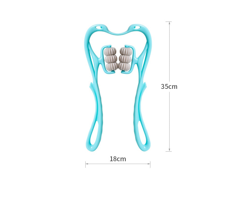 Six Wheel Neck Massager Roller – Multifunctional Manual Massage Tool