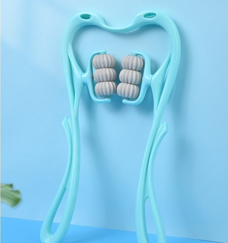 Six Wheel Neck Massager Roller – Multifunctional Manual Massage Tool