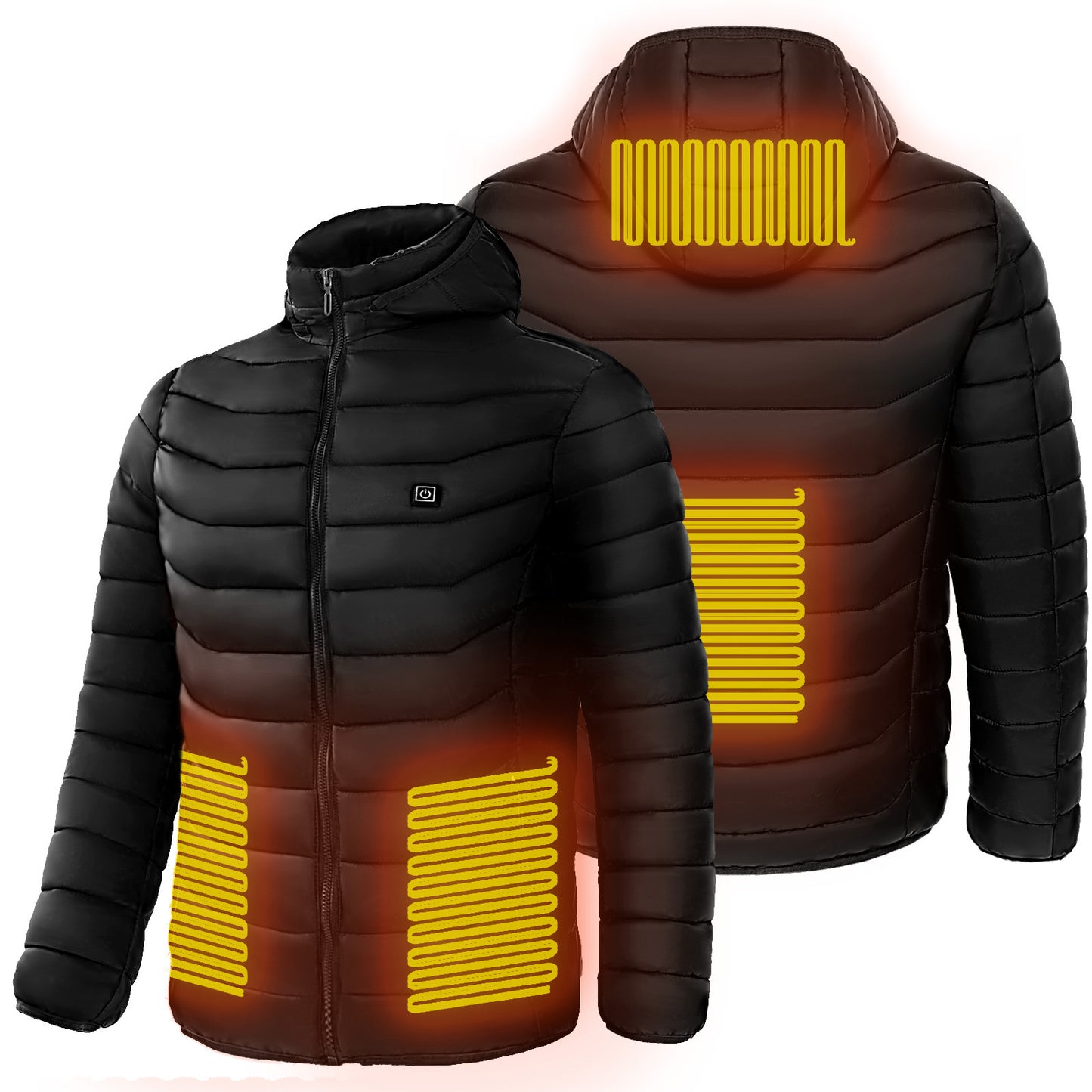 Men’s Heated Puffer Jacket – Electric 9 Zone Heating Winter Coat