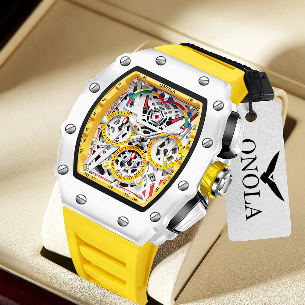 Multifunctional Waterproof Quartz Men’s Watch – Fashion Sports Wristwatch