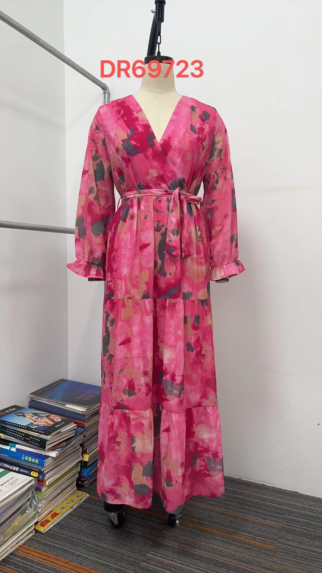 Women’s Floral Chiffon Maxi Dress