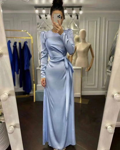 Waist Fitting Irregular Dress – Slim Elegant Party Dress