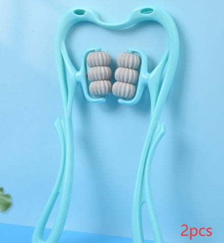 Six Wheel Neck Massager Roller – Multifunctional Manual Massage Tool