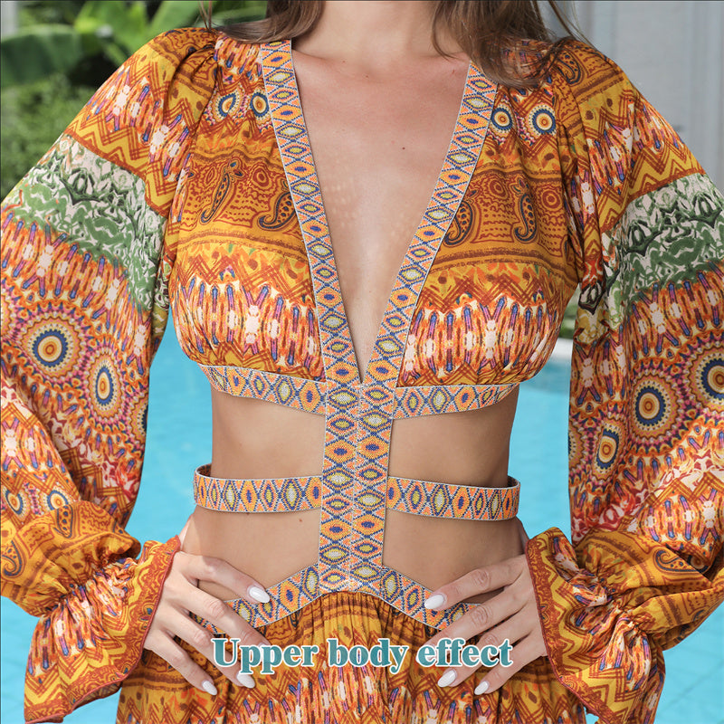 Women’s Floral Large Hem Maxi Dress