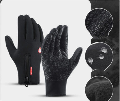 Winter Touch Screen Motorcycle Gloves – Waterproof Fleece Riding Gloves