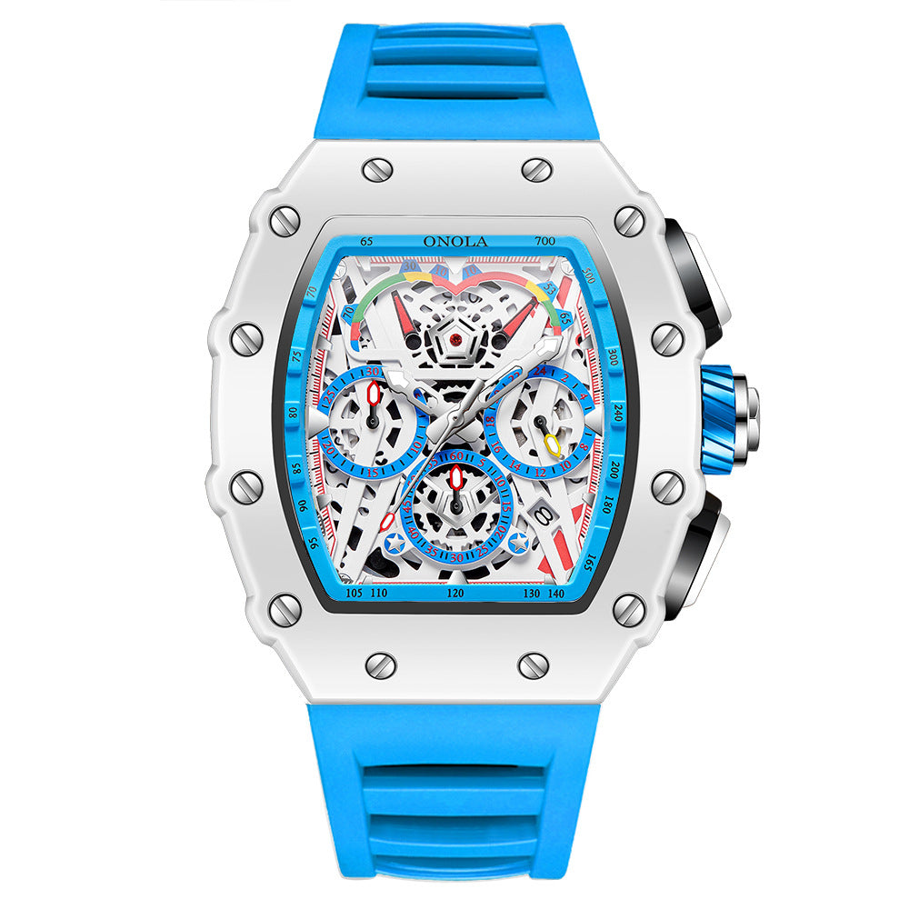 Multifunctional Waterproof Quartz Men’s Watch – Fashion Sports Wristwatch
