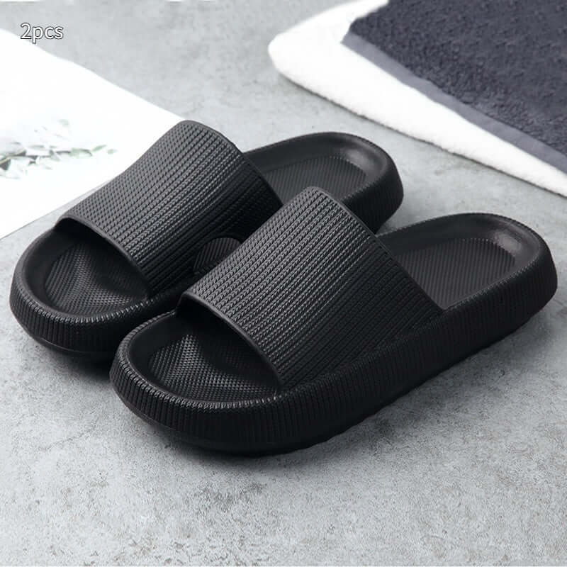 Soft Home Couple Slippers  Comfortable Indoor House Slippers